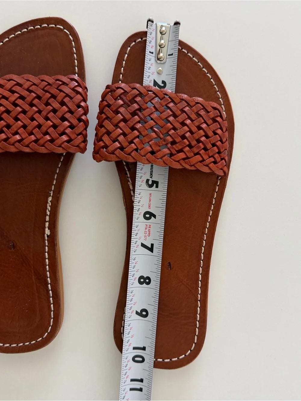Woven Slide Sandals‎ in Rust Brown - Women's Casual Slides Estimated Size 9-10